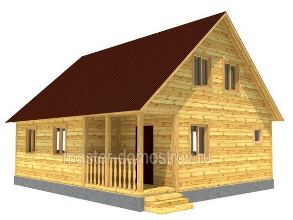 один из лучших деревянных домов из бруса 7,5х9 м в нашей коллекции