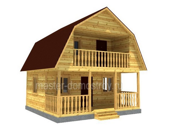 дом из бруса 6х6 м - популярный вариант с мансардой по доступной цене